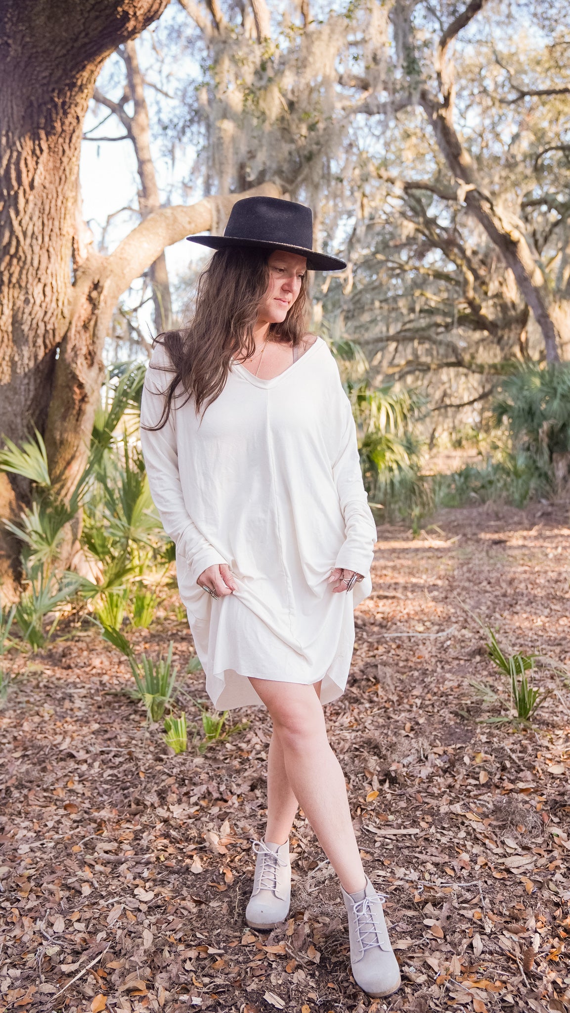 Pinch of Grace Oversize T (Knee Length) Long Sleeve Sinew Moon Pinch of Grace Oversize T (Knee Length) Long Sleeve Sinew Moon