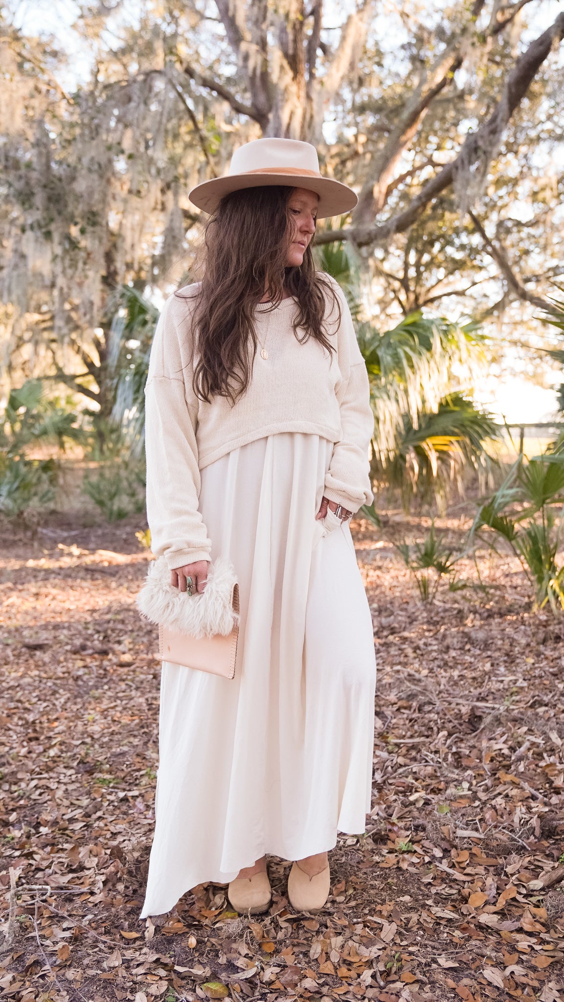 Cream Top (Waist Length)