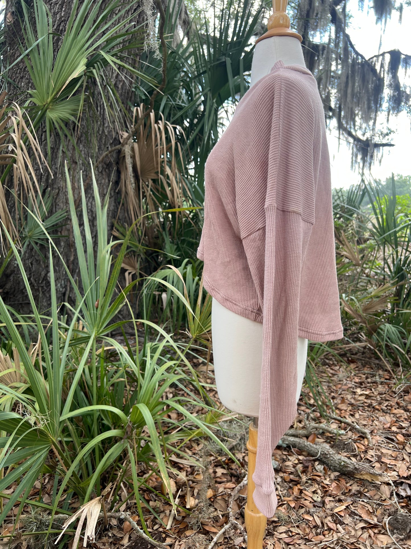 Cream Top (XS/S Waist Length) Cairo Hemp Thermal
