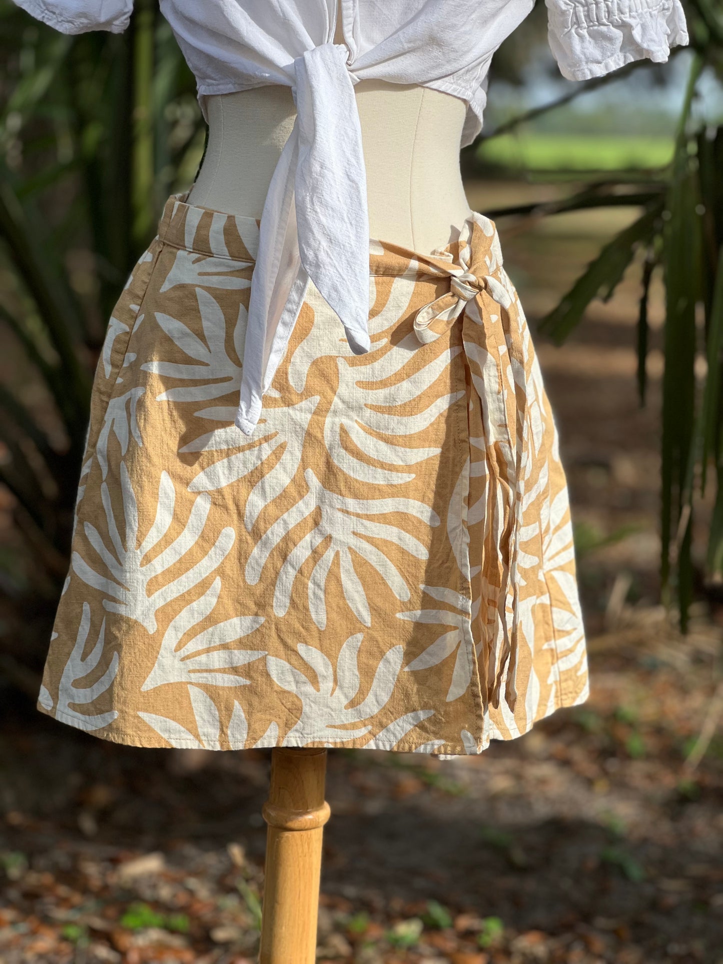 ✧ Botanical Wrap Skirt ✧ Natural Fibers