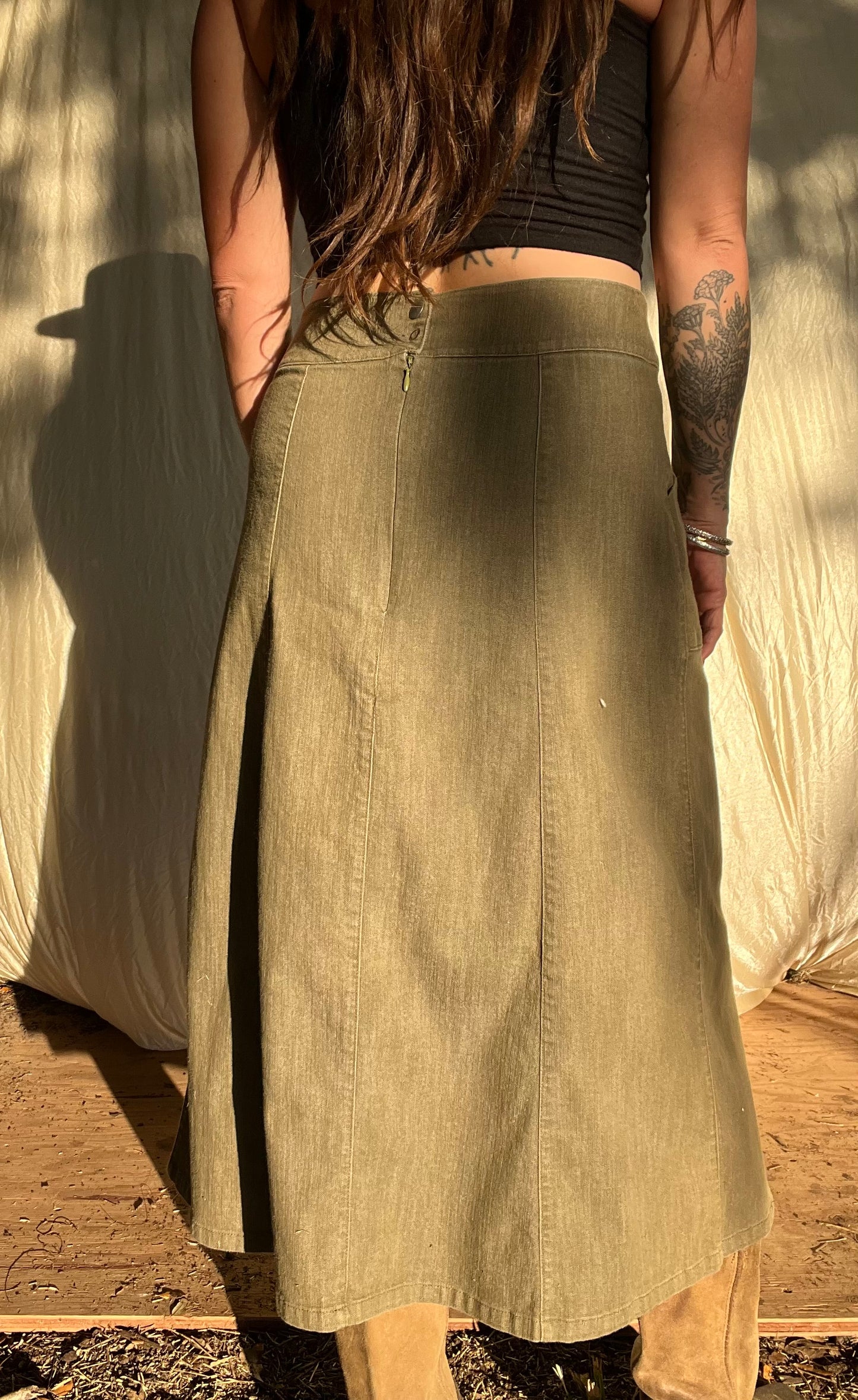 ✧ Handmade Pocket Skirt ✧ Olive