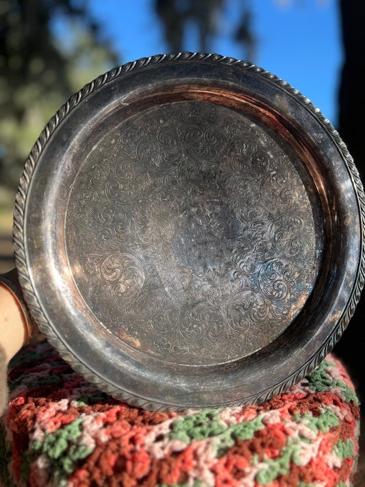 ✧ Ornate Silver Serving Platter ✧