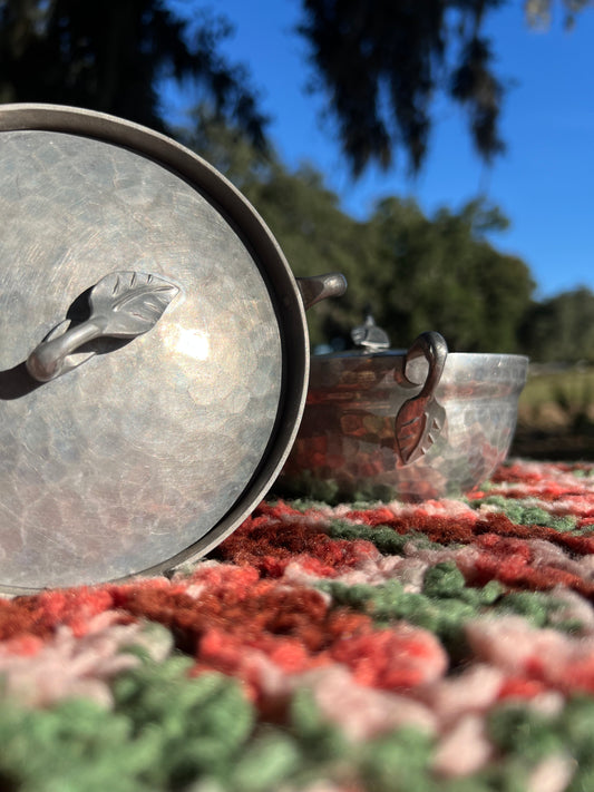 ✧ 1940-50s Hand-wrought Bowls with Lids ✧