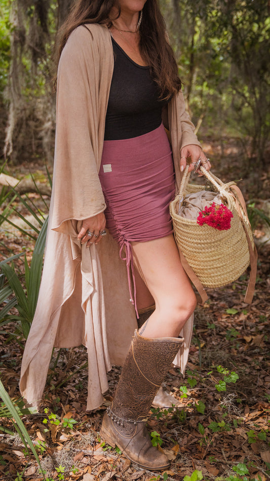 Sugaree Cinched Skirt (Medium) Mulberry
