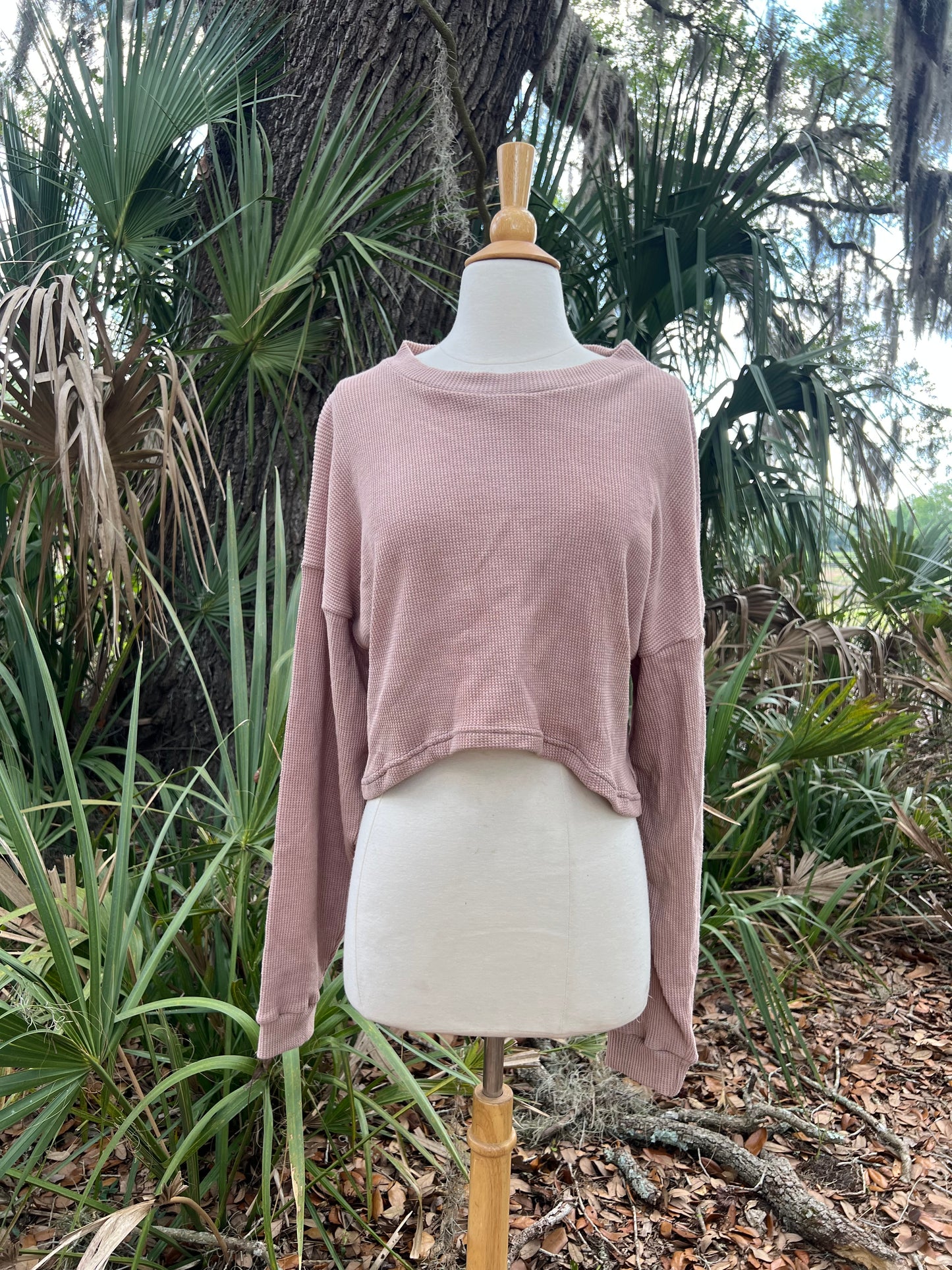 Cream Top (XS/S Waist Length) Cairo Hemp Thermal