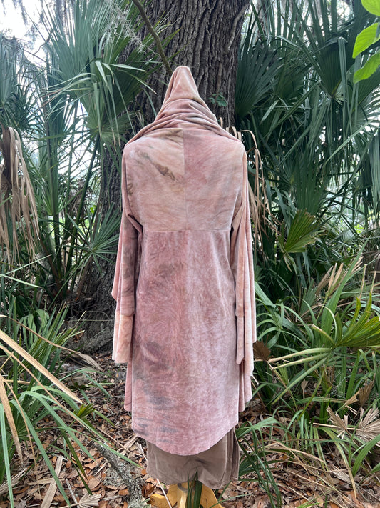Strange Shadows Cardigan (M/L) Rose Hips Bamboo Velour