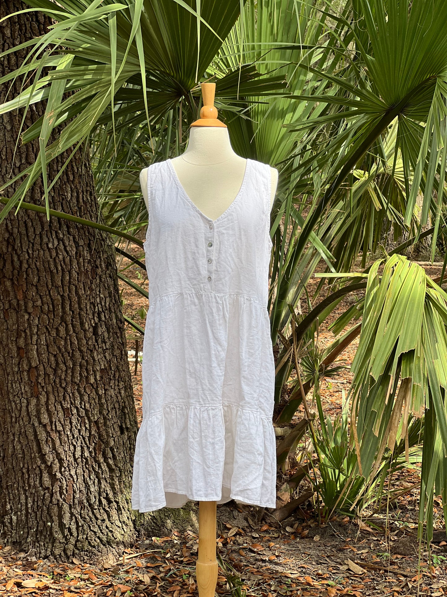 ✧ Tiered Linen Dress  ✧ Natural Fibers