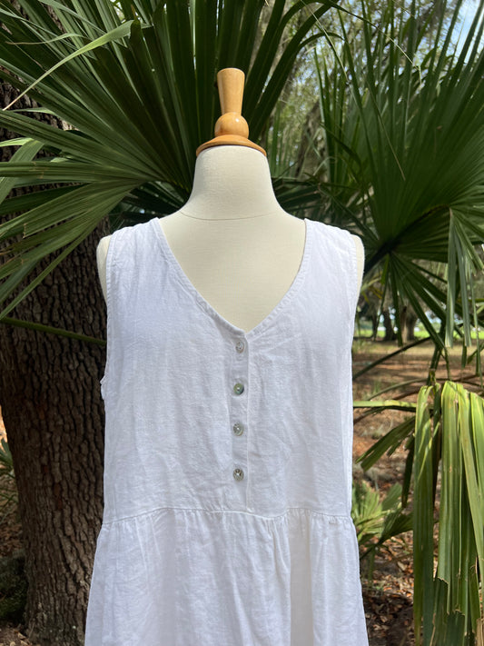 ✧ Tiered Linen Dress  ✧ Natural Fibers