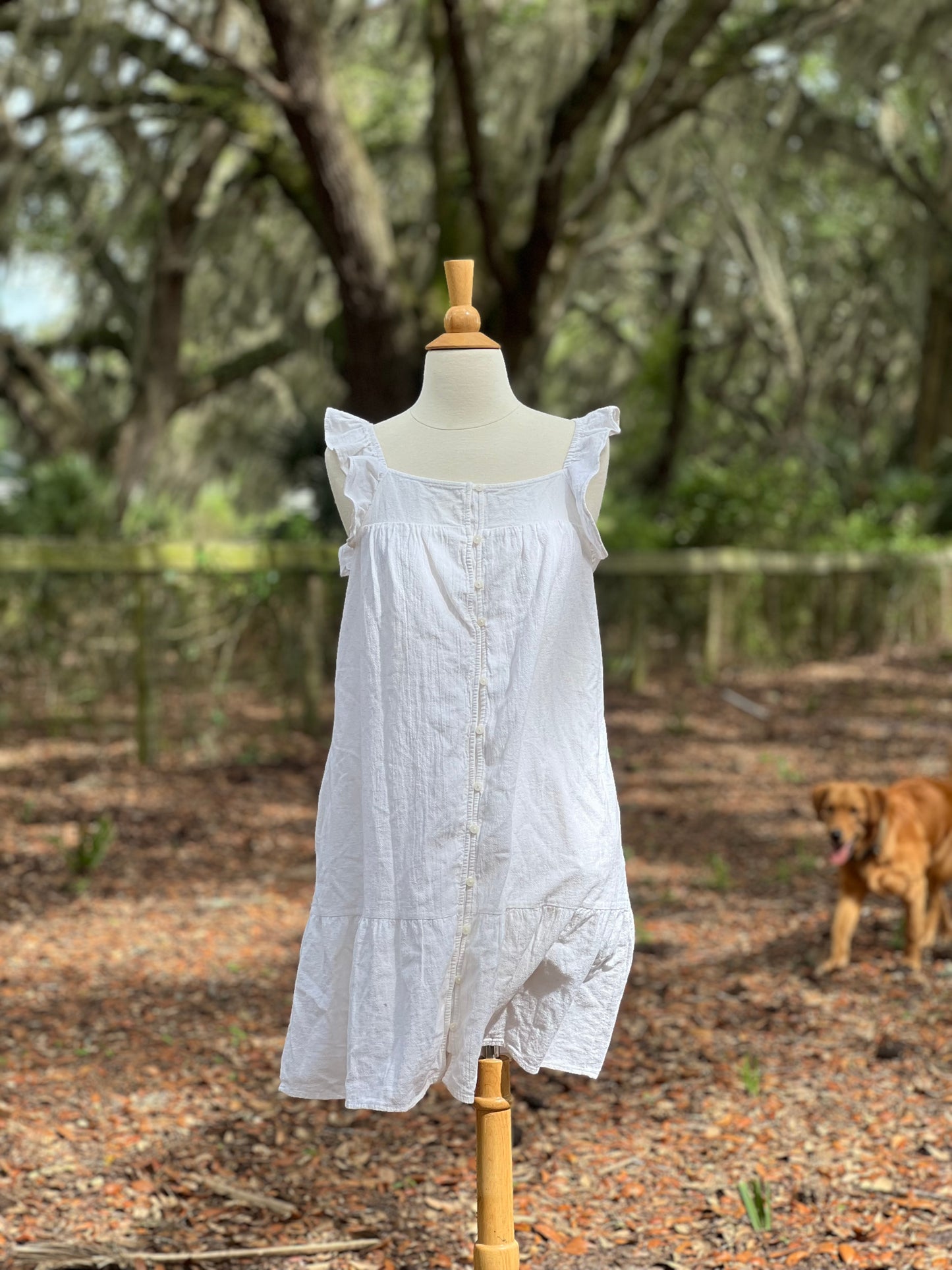 ✧ Ruffle Sleeve Dress ✧ Natural Fibers