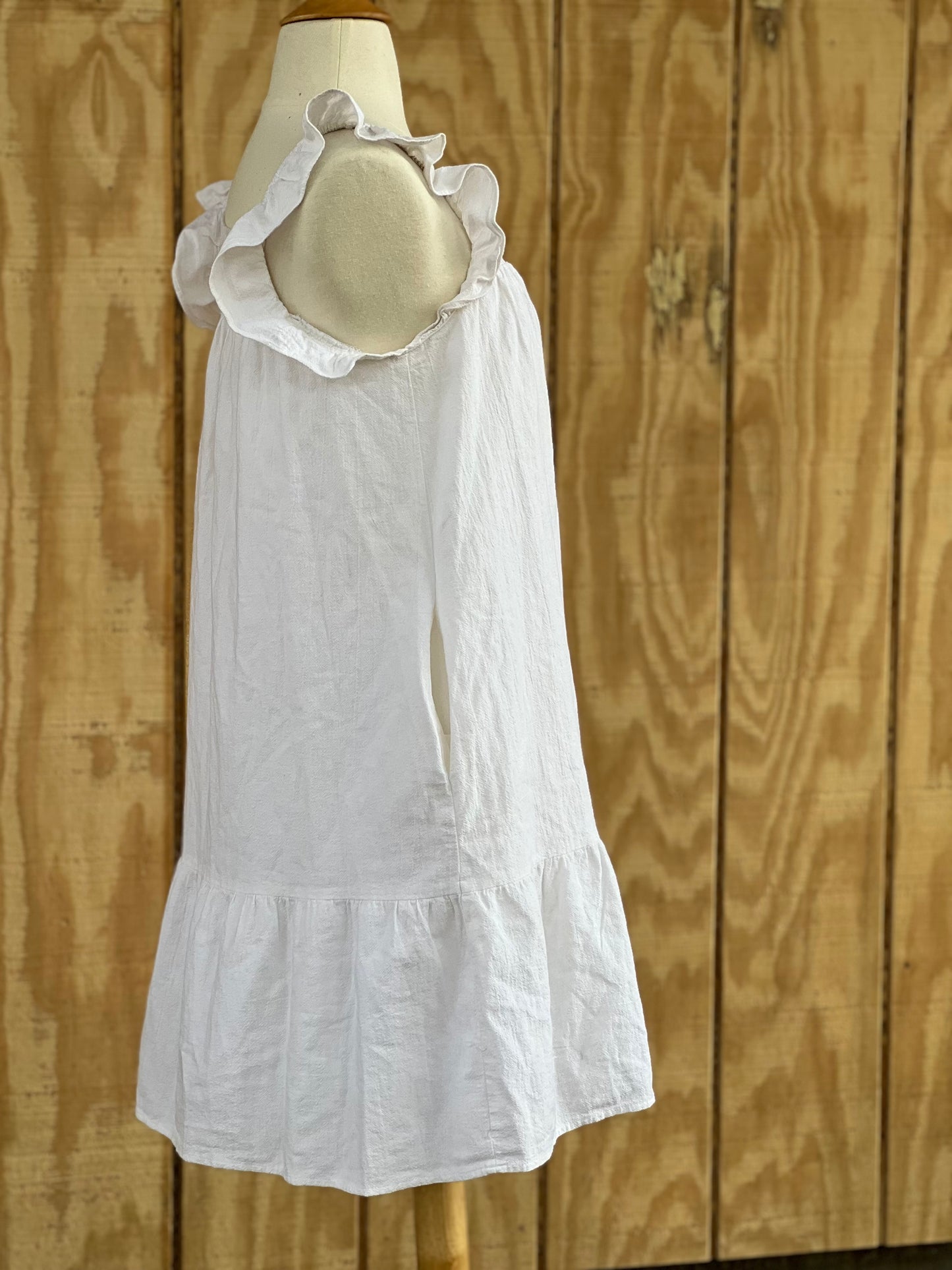 ✧ Ruffle Sleeve Dress ✧ Natural Fibers
