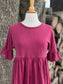 ✧ Burgundy Baby Doll Dress  ✧ Natural Fibers