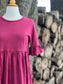 ✧ Burgundy Baby Doll Dress  ✧ Natural Fibers