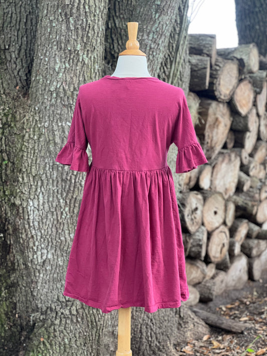 ✧ Burgundy Baby Doll Dress  ✧ Natural Fibers