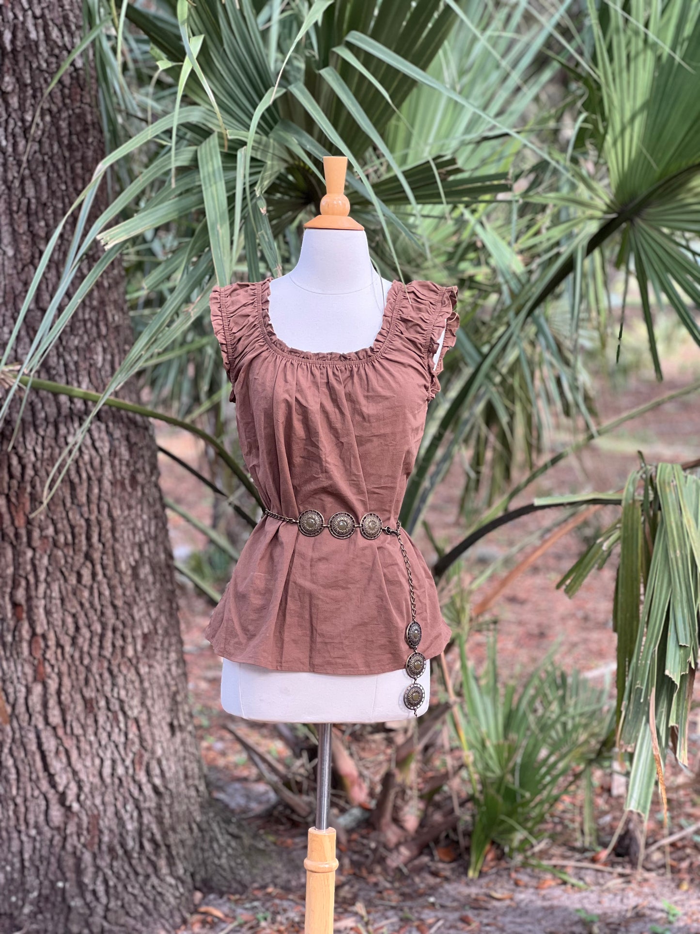 ✧ Neuflora Ruffle Tank  ✧ Natural Fibers