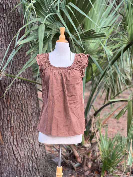 ✧ Neuflora Ruffle Tank ✧ Natural Fibers