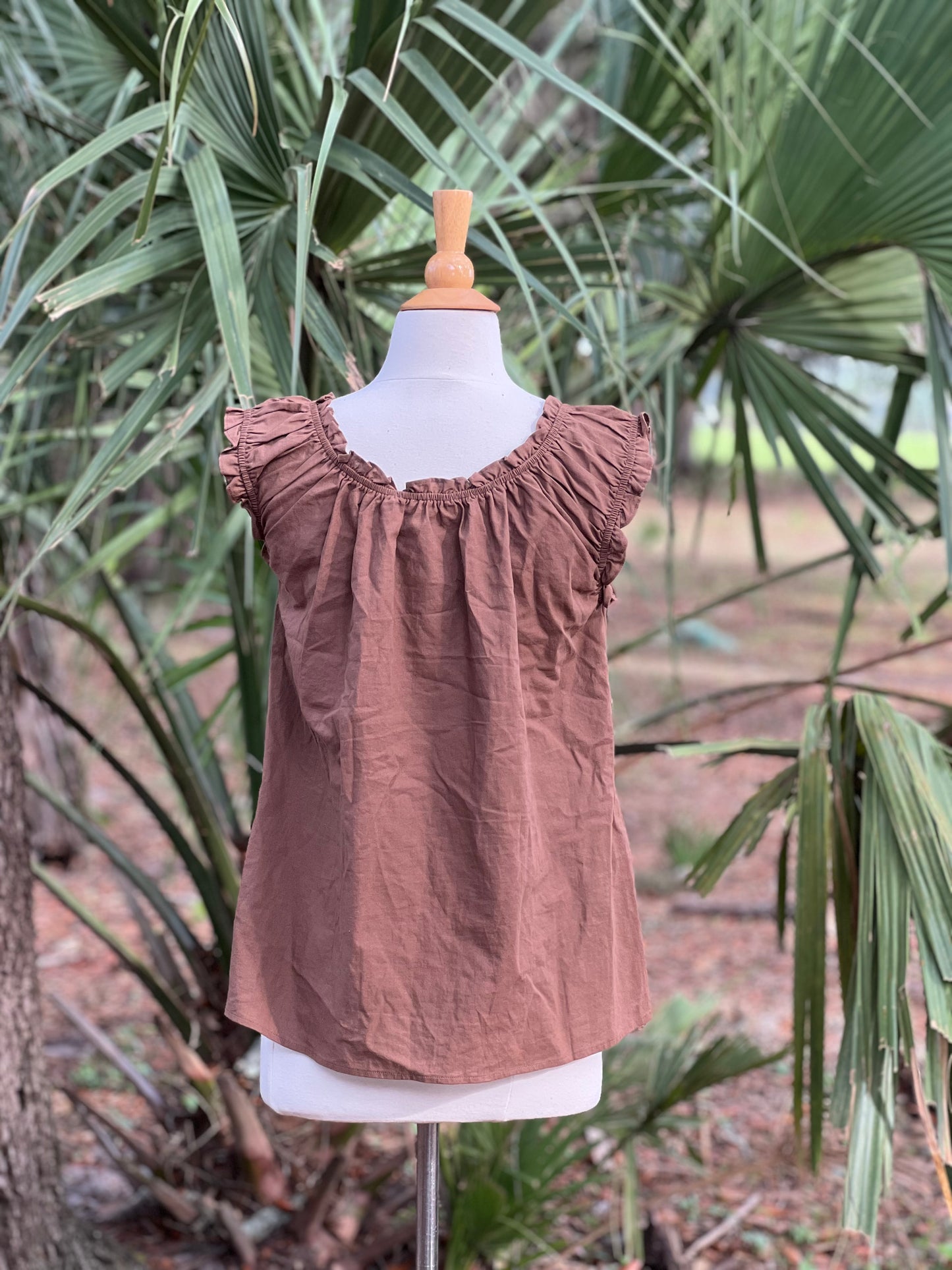 ✧ Neuflora Ruffle Tank  ✧ Natural Fibers