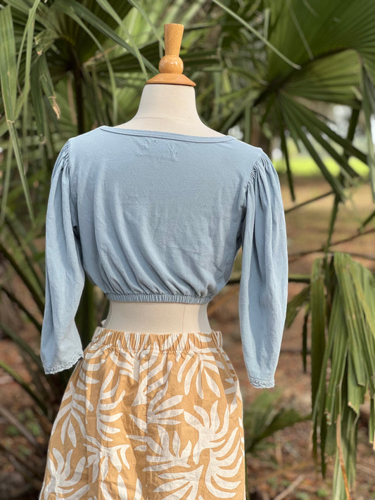 ✧ Lace Detail Crop Top ✧ Natural Fibers