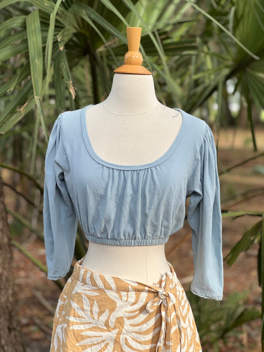 ✧ Lace Detail Crop Top ✧ Natural Fibers