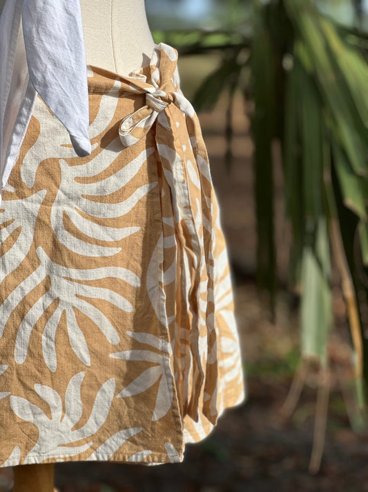 ✧ Botanical Wrap Skirt ✧ Natural Fibers