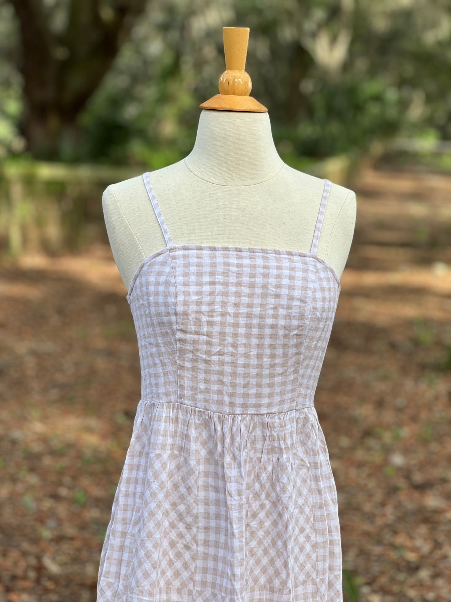 ✧ Gingham Dress ✧ Natural Fibers