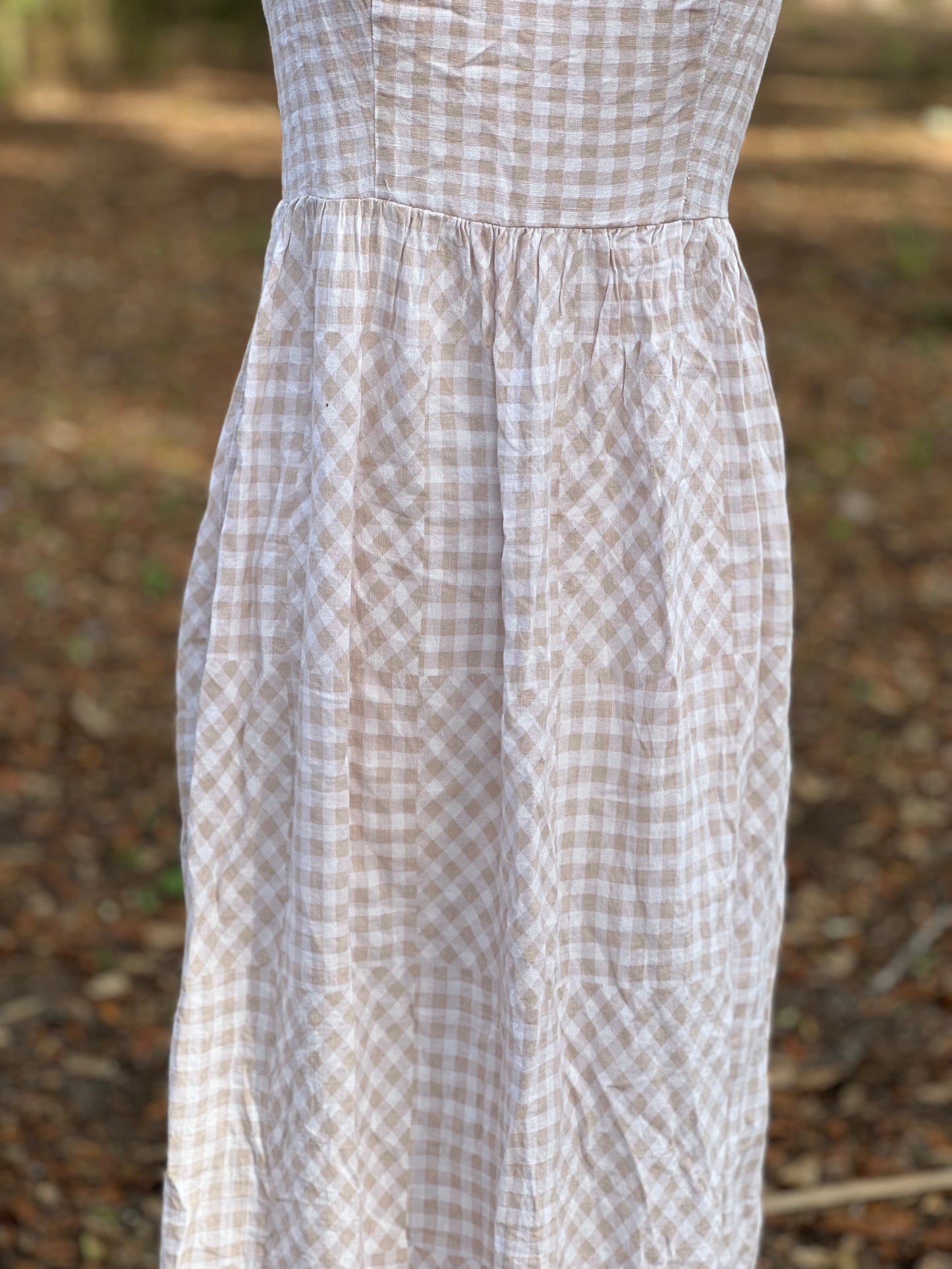 ✧ Gingham Dress ✧ Natural Fibers