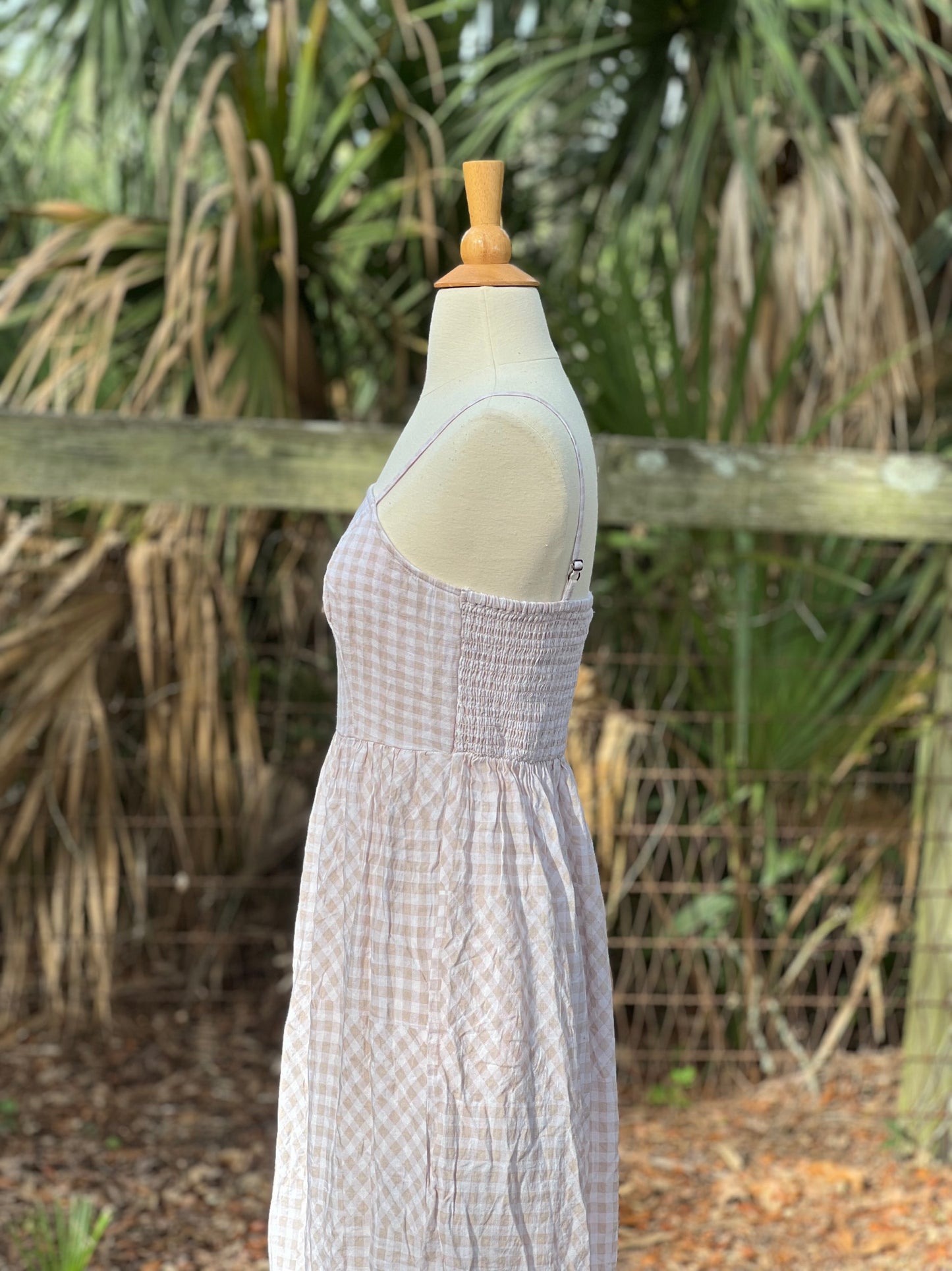 ✧ Gingham Dress ✧ Natural Fibers