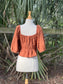 ✧ Gathered Puff Sleeve Top  ✧ Natural Fibers