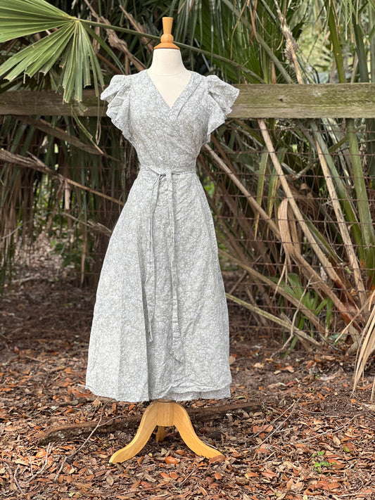 ✧ Flutter Sleeve Wrap Dress  ✧ Natural Fibers