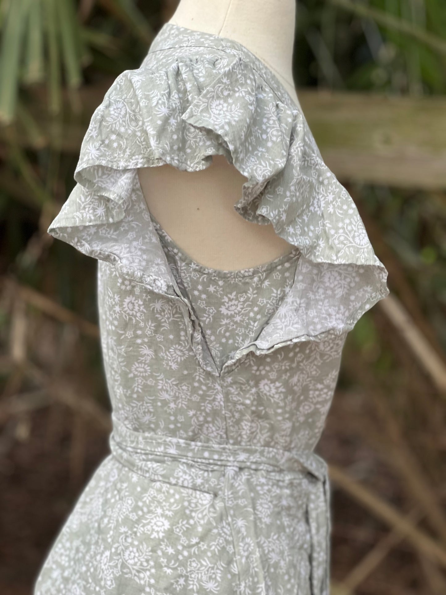✧ Flutter Sleeve Wrap Dress  ✧ Natural Fibers