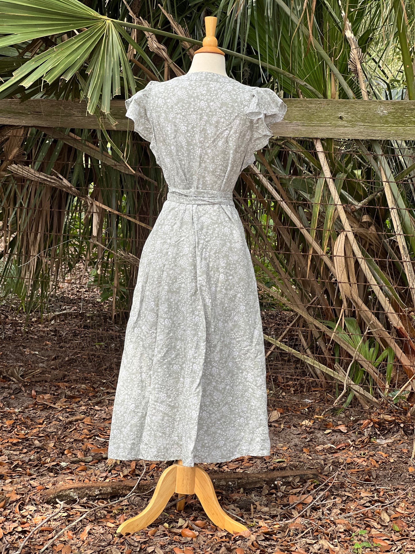 ✧ Flutter Sleeve Wrap Dress  ✧ Natural Fibers