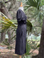 Linen Wrap Dress Sample (XS) Onyx