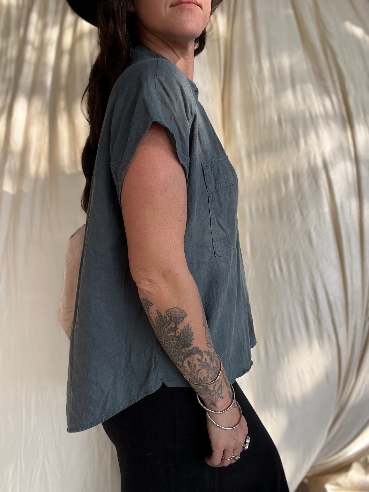 ✧ Jewel Tone Boxy Top ✧ Natural Fibers