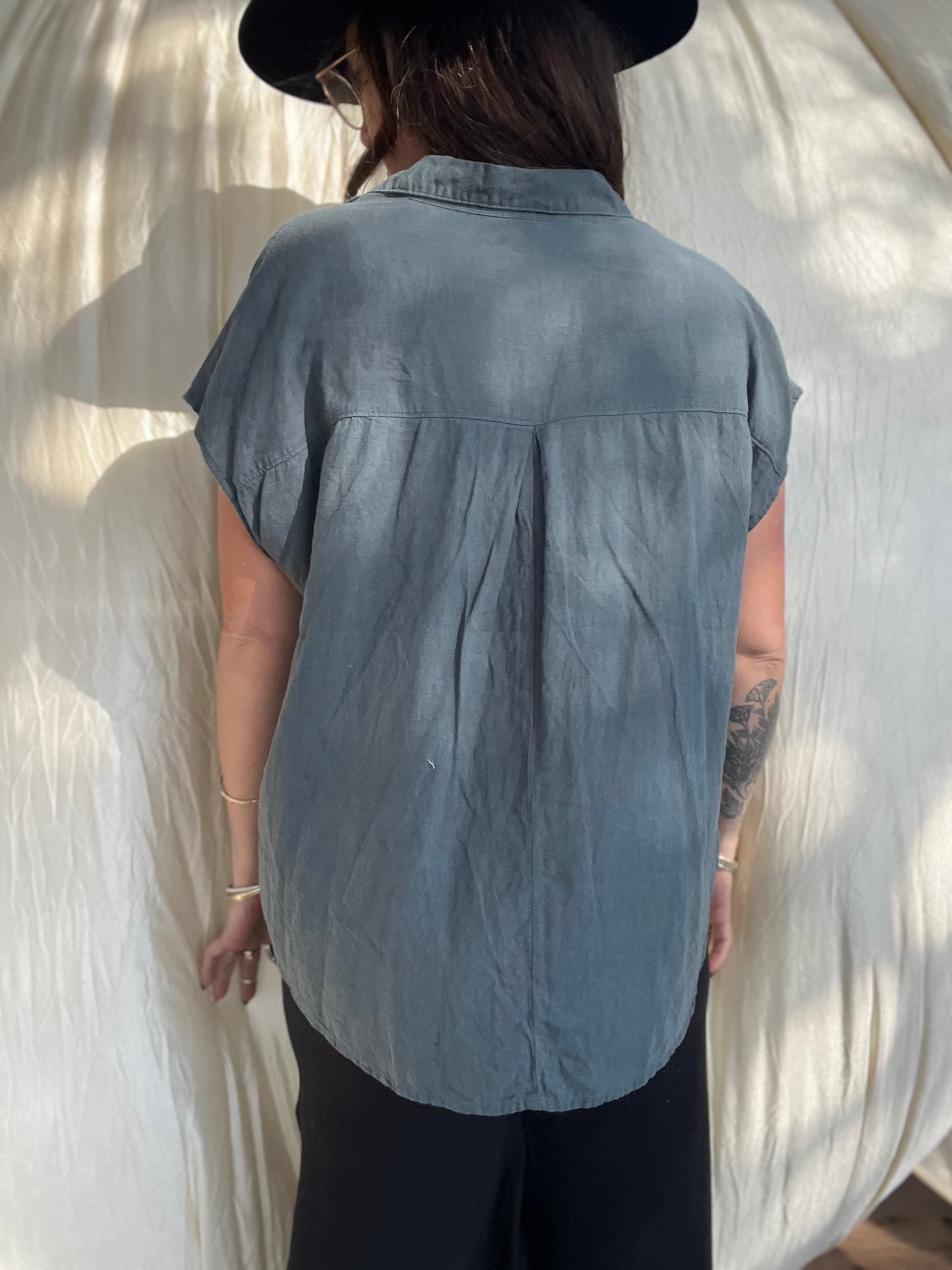 ✧ Jewel Tone Boxy Top ✧ Natural Fibers