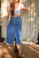✧ Denim Midi Skirt ✧ Natural Fibers