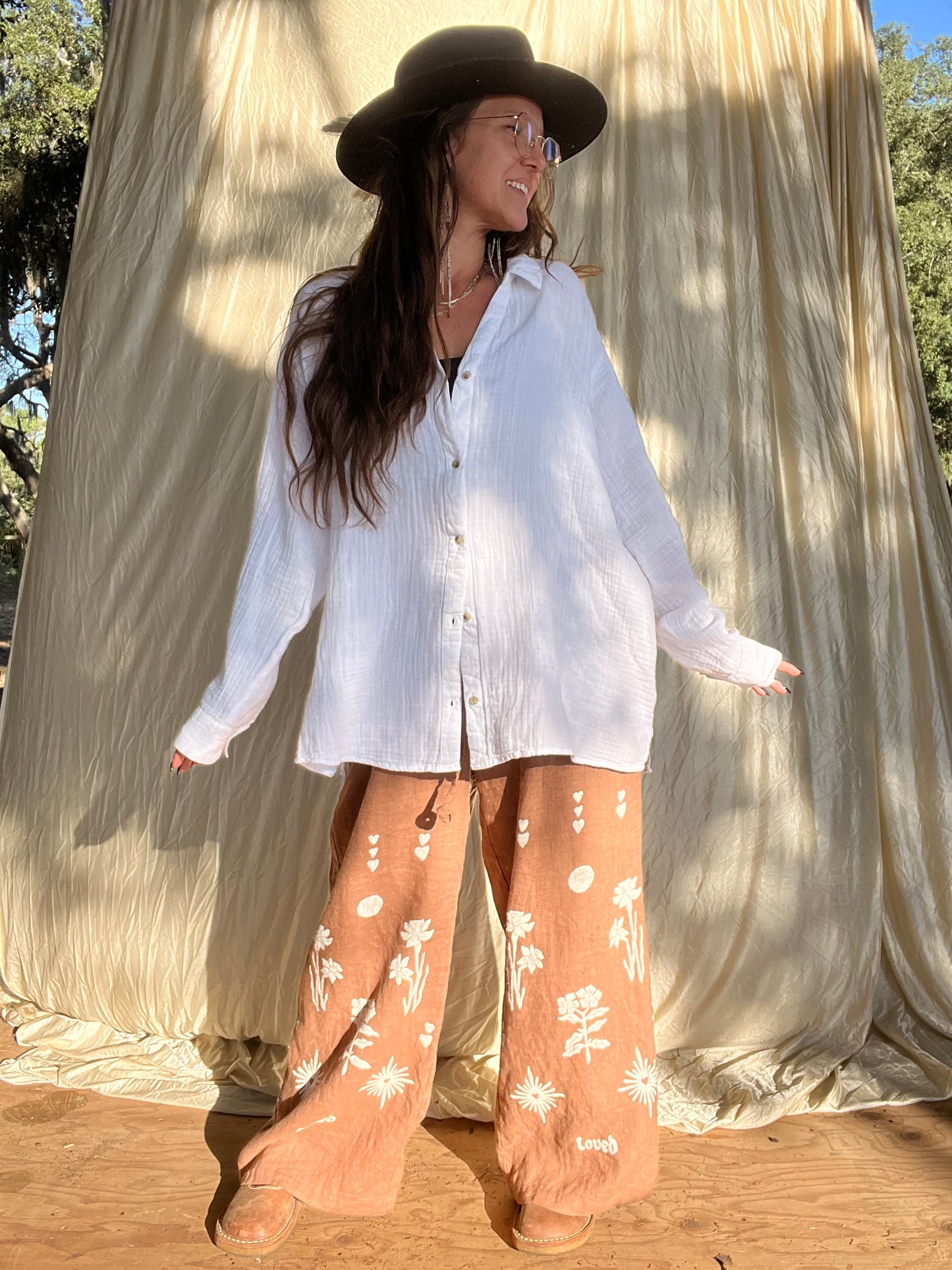 ✧ Oversize Gauzey Button Down ✧ Natural Fibers