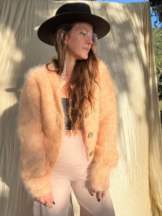 ✧ Fuzzy Peach Sweater ✧ Natural Fibers