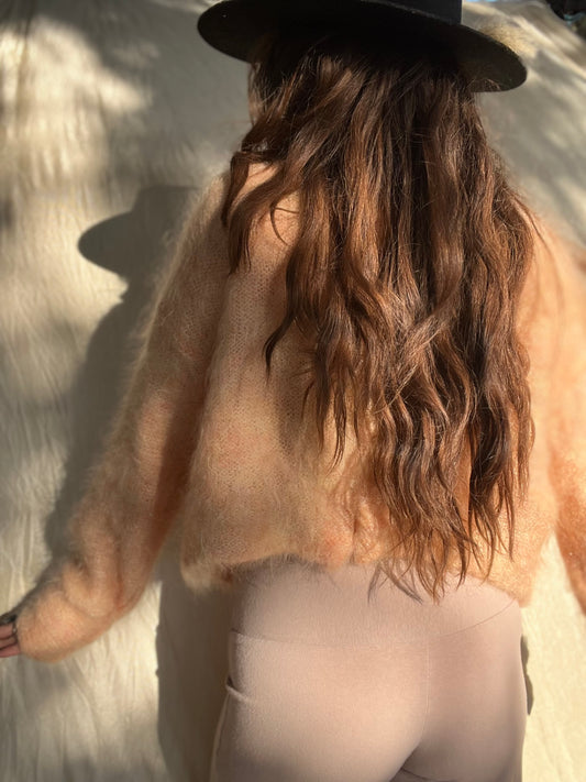 ✧ Fuzzy Peach Sweater ✧ Natural Fibers