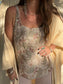 ✧ Floral Linen Tank ✧ Natural Fibers