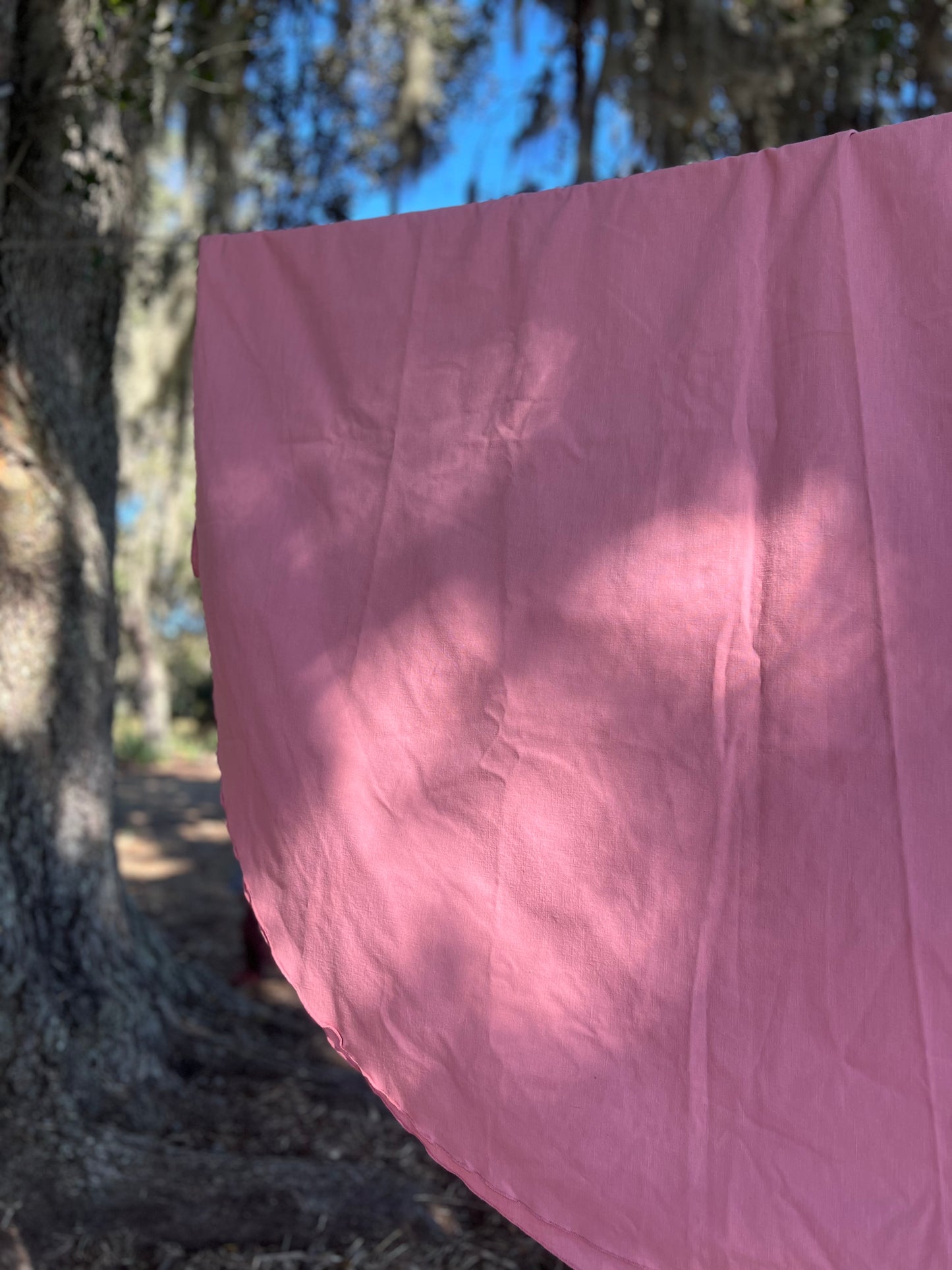 ✧ Pink Rectangle Tablecloth ✧ Natural Fibers