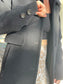 ✧ Black Wool Peacoat ✧ Natural Fibers