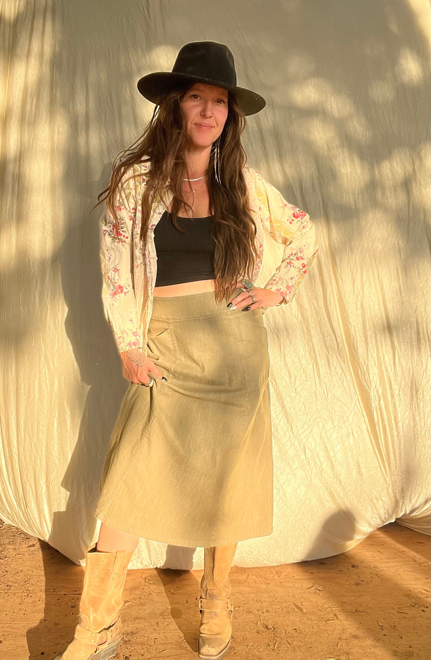 ✧ Handmade Pocket Skirt ✧ Olive