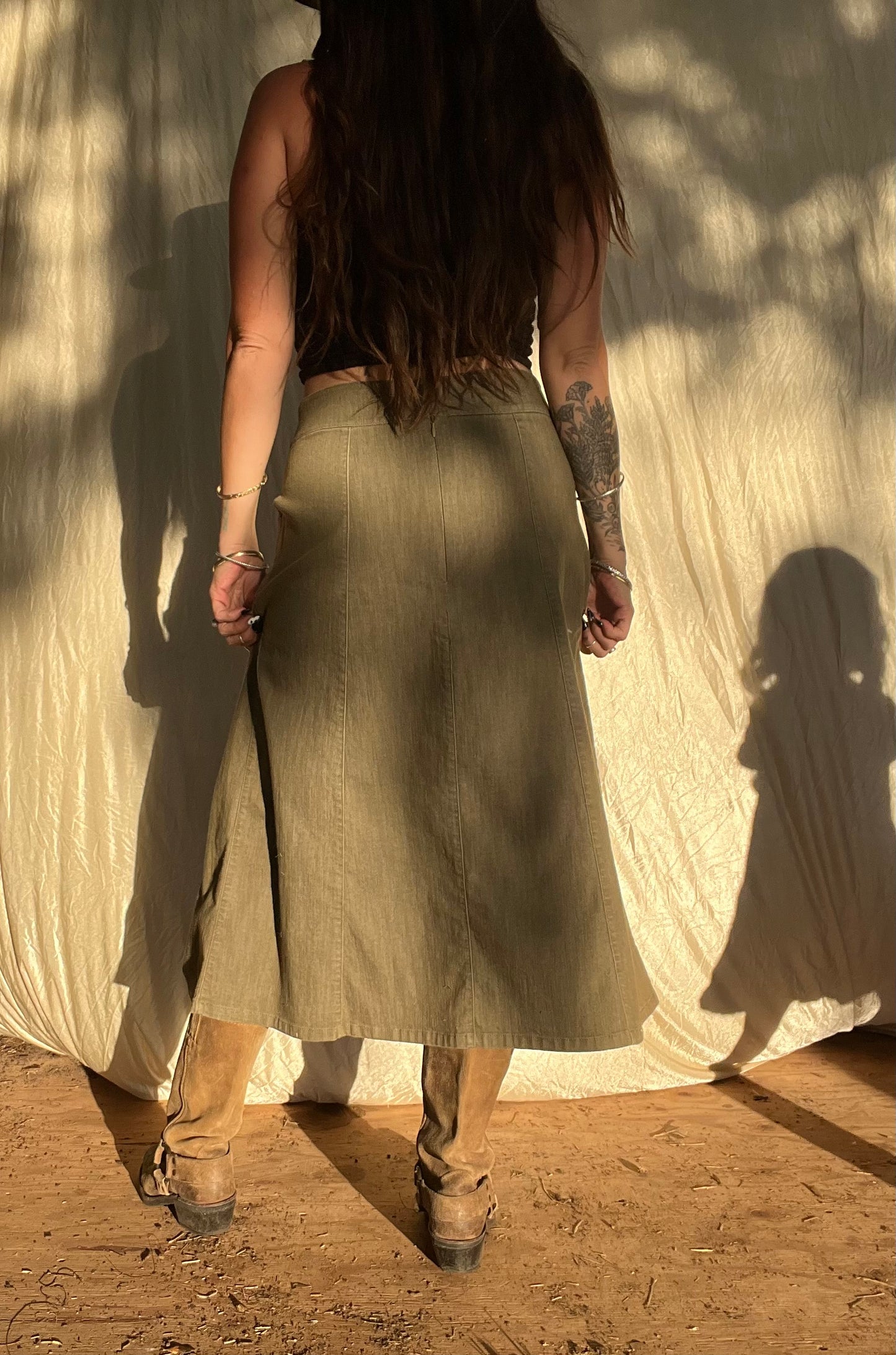 ✧ Handmade Pocket Skirt ✧ Olive