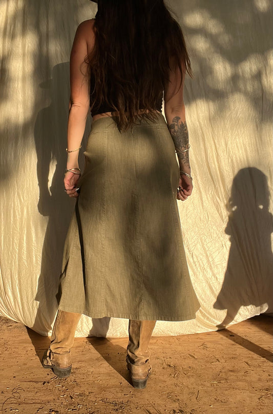✧ Handmade Pocket Skirt ✧ Olive