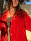✧ Oversize Velour Button Down ✧ Natural Fibers
