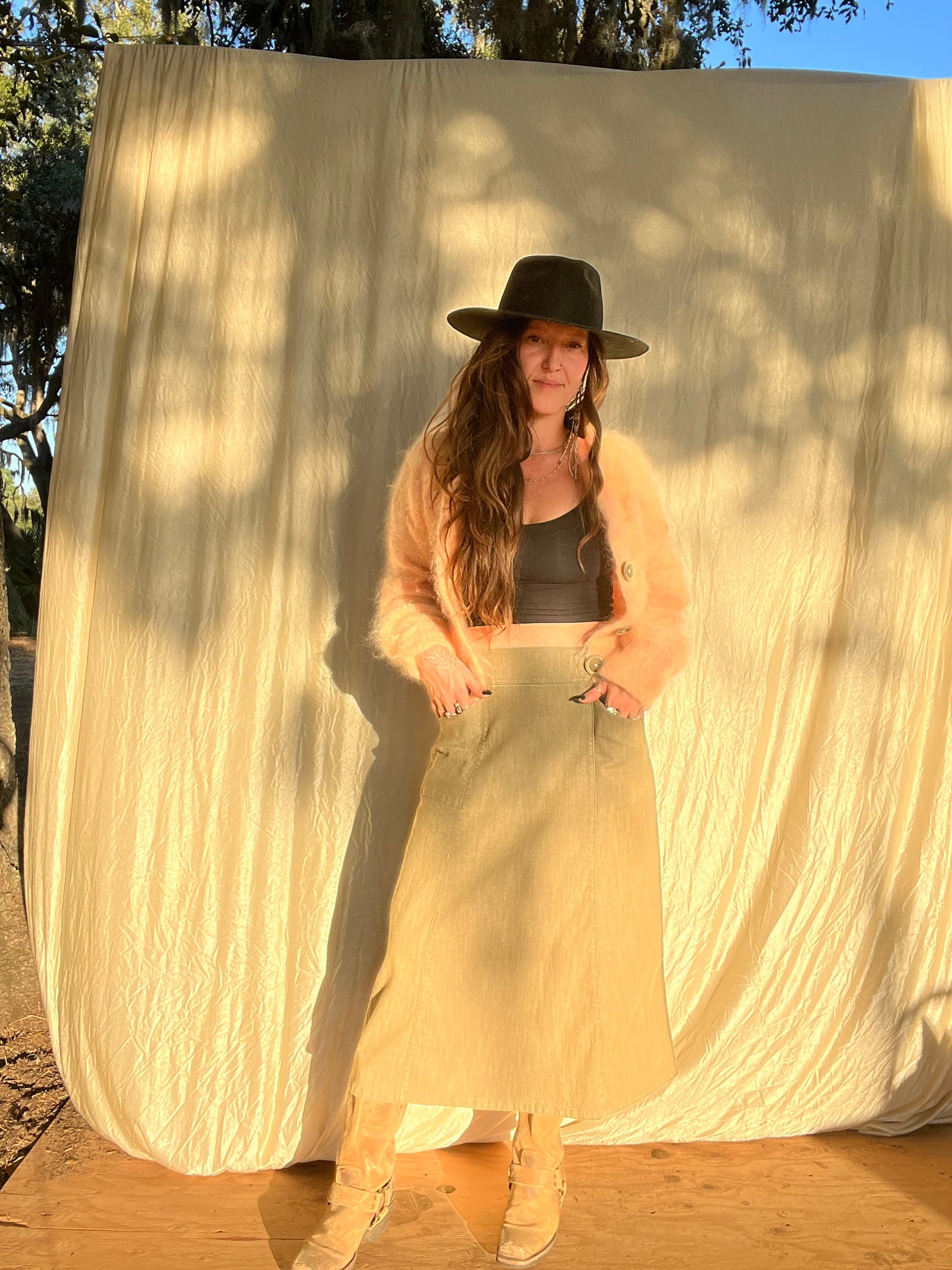 ✧ Handmade Pocket Skirt ✧ Olive