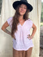 ✧ Pink Linen Top ✧ Natural Fibers