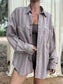 ✧ 90’s Striped Button Down ✧ Natural Fibers