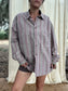 ✧ 90’s Striped Button Down ✧ Natural Fibers