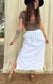 ✧ Linen Drawstring Pocket Skirt ✧ Natural Fibers