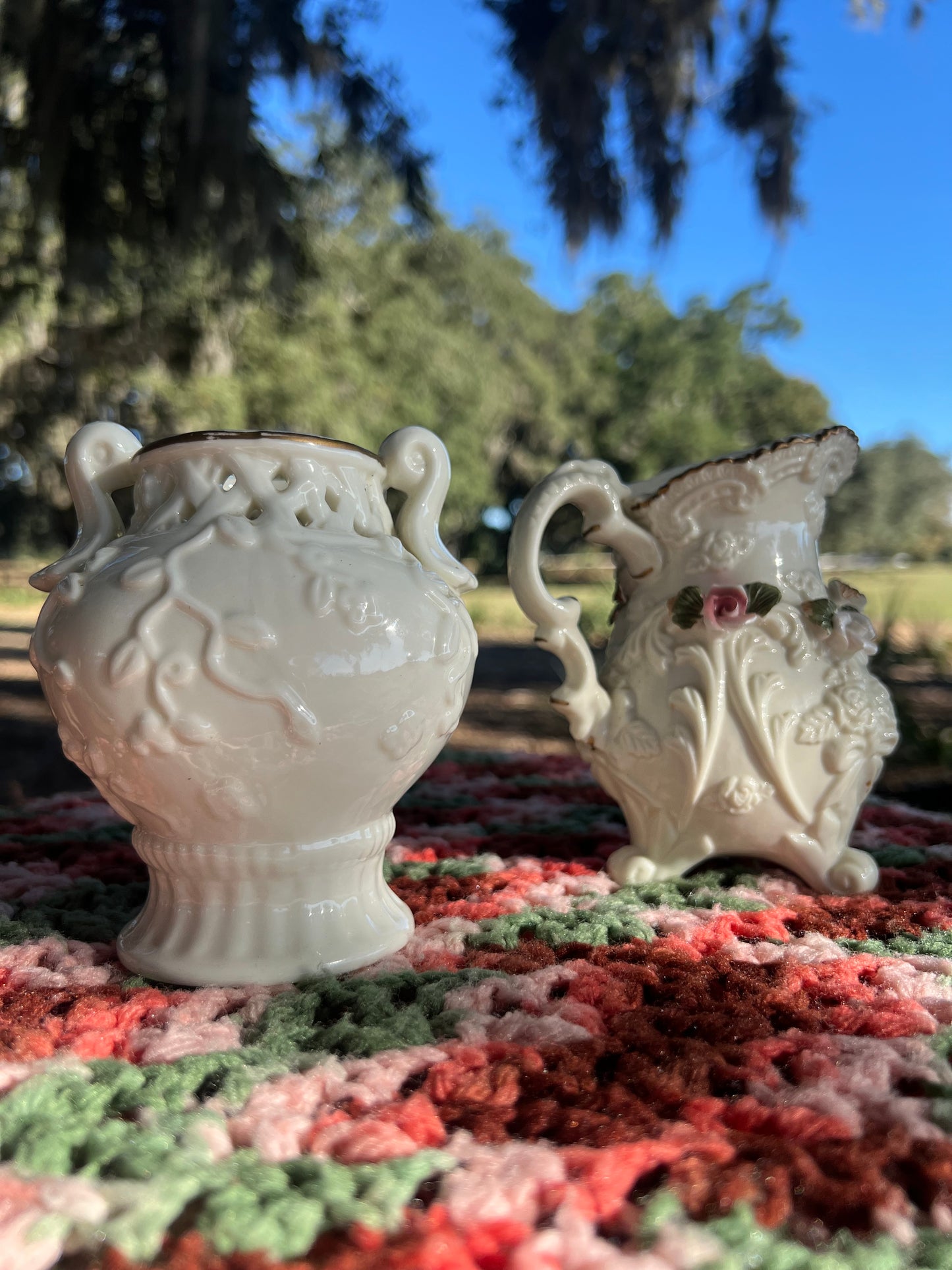 ✧ Capodimonte Style Floral Porcelain Set ✧ 1996